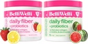 Belli Welli Daily Fiber Supplement Bundle - Strawberry Lemonade & Watermeloun - Collagen, Probiotika & Electrolytes for Balanced Wellness - Refreshing Flavors, 32 Servings Celkem