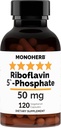 MoNOHERB Riboflavin 5 '- Fosfát 50 mg - 120 Vegetariánských kapslí - Bioaktivní vitamin B2