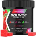 Bounce Pro Creatine Monohydrát Gummie pro muže a ženy, Nízká kalorie, 6G Creatine per Serving, Vegan, Anti- Melting, Gluten- Free, Non- GMO, 2g Creatine per Gummy (72ct, Meloun)