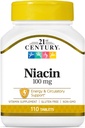 21. Století Niacin tablety, 100 mg, 110 Počet