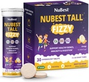 NuBest Tall Fizzy - síla kostí, imunita, trávicí zdraví pro děti věku 4 + & dospívající 124; Probiotický, vápník, hořčík z červených mořských řas, Vitamíny 124; 30 Orange Effervescent tablety 124; Balení 3