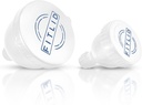 Malé a velké 2-Pack přenosné proteinové přísady, Skvělé pro předcvičení, BCAA je a proteinový prášek. Easy & Mess Free Container pro cvičení, Cestování, to-, Fitness, WOD. (bílá a modrá)
