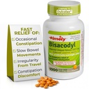 Časově Laxativní Bisacodylum 5mg tablety - Stimulační laxáty pro zácpu rychle působící & Gentle - noční zácpa Relief pro dospělé - 1000 tablet