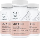 Vitruvin Ubiquinol COQ10 - Koenzym Q10 Ultraabsorbovatelné, co q 10 Antioxidant dodatek pro cévní a srdeční zdraví, zdravá kůže a vlasy, zdravé stárnutí