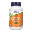 Nyní Potraviny doplňky, Certified Organic, Spirulina 1000 mg (Double Strength), Bohaté v betakaroten (vitamin A) a B-12 s přirozeně se vyskytující GLA, 120 Tablety