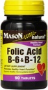 Mason Natural Folic Acid, B-6 & B-12 Tablet 90 ea (Balení po 2)
