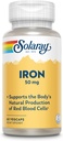SOLARAY Železné kapsle 50mg - Železný doplněk pro ženy a muže w / Petržel a žlutá kořen dok, podporuje přirozenou produkci červených krvinek, 60denní záruka, 60 Služeb