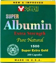 Nové a vylepšené Super Albumin Gold Extra Strenth 1500 mg 200 Kapsle