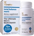 Xtendlife Total Balance Men 's Multivitamin for Immunication, Heart, Digestive & Cellular Health - Denní podpora - 70 + Nutricents & Minerals - 30 Day Supply
