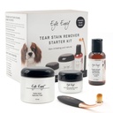 Eye Envy Dog Tear Stain Remover Starter Kit s Powder Brush 124; Sail řešení, Pady s aplikátory, Sain Powder a malé aplikátory Brush 124; Trvalé 30- 45 dní