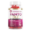 Katherine & Clark Panto Gold Vitamin B5 Pantotenické kyselé gumy pro Acne - Vlasové a nehtové gumy - Biotin, zinek, kyselina listová Chewable Non- GMO gluten- zdarma pro tělo - Mastné kožní gumy - 60 Počet
