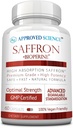 Schválená věda ® Saffron Standardizovaná na 3% Crocin, 2% Safranal - High- Absorpční BioPerine - Vegan, 60 Kapsle - Balení po 1