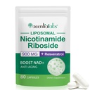 NAD Nikotinamid Riboside Resveratrol 900mg, NAD Support Cellular Health, Anti- Aging, Energie, Focus - 80 Kapsle