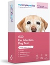 MySimpPetLab Dog Ear test Kit, Vet schválené, Detects Queast & Bakterie, Mail- in Kit, Rychlé výsledky, Easy at- Home Use for Smelly, Svědění Uší, Podporuje zdraví psů