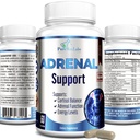 Adrenal Support, Cortisol Manager, Adrenal Health, Udržujte vyrovnané hladiny kortizolu, Stress Relief dodatek s Ashwagandha, L-Tyrosin - 60 Kapsle