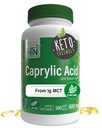 Zdraví Thru Nutrition Capyl Acid 600mg 100 Softgels C124; C8 Octanoic Acid z čisté 1g MCT Oil C124; Non- GMO & Soy Free Acid 124; Podpora zdravé stravovací a střevní zdraví C124; Keto Friendly