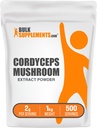 BulkSupplements.com Cordyceps Houba Extract Powder - Cordyceps Sinensis, Houbový dodatek - Vegan & Gluten Free, 2g per Serving, 1kg (balení 5) (11 liber)