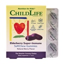 Dětský život ESSENTIALS Elderberry Super- Imunitní měkké žvejkačky pro děti - Imunitní podpora s vitaminem C & Vitamin D3, Elderberry Imunitní dodatek pro děti, Toddlers & Children - Berry, 27 Softchews