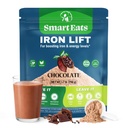 Smart Eats - Železný prášek 124; Vysoce Absorbované 124; Avoids Vegetan 124; Kompletní výživa: Protein, Vitaminy, Vlákna, Antioxidanty 124; Dělá chutné nápoje & Shakes 124; Veganské 124; Čokoláda Flavor 124; 30 Kopule