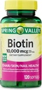 ikj Biotin vlasy / kůže / hřebíky Zdraví Dietní doplněk Softgels, 10,000 mcg, 120 Počet