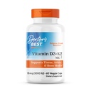 Nejlepší vitamin D3 + K2 (vitamin K2 jako MK-7), podporuje kostní, tkáňový a arteriální zdraví, absorpci vápníku • Non- GMO • Gluten zdarma • Vegetarian, 5000 IU, 60 Veggie Caps