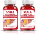 SCOLA vyčištění jater Detox & opravy žvejkačky, Játra Supplement obsahuje mléko Thistle Extract se Silymarin, Pampeliška, Chicory Root, Játra Zdravotní doplňky, 120 Počet