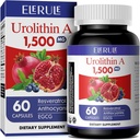 Urolithin A dodatek 1000 mg Plus Transveratrol, Anthocyaniny, Zelený čaj, Podpora zdravého stárnutí, Podporuje celulární a energie pro muže a ženy, 60 kapsules- 52