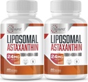 Lipozomální doplněk Astaxanthinu 24MG, maximální absorpce, antioxidační silnější než VIT C, non-GMO & gluten zdarma - 120 Softgels (4 měsíce dodávky)