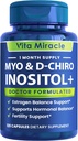 Inositol dodatek Myo- Inositol & D- Chiro Inositol 120 Kapsle 2000mg 40: 1 Poměr vysoká potence Myo & D Chiro Inositol Blend - Hormon bilance a PCOS doplňky pro ženy Full Month Zásobování