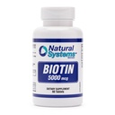 Biotin 60 Tablet 5000 mcg podle přírodních systémů CLAS124; Biotin vlasy podpora růstu pilulky CLAS124; Vlasové kožní nehty Vitamíny pro muže a ženy CLAS124; Biotin dodatek zlepšuje růst buněk