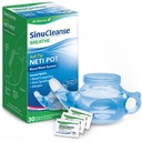 SinuCleanse Soft Tip Neti Pot Nasal Wash System, Relieves Nasal Congestion Vzhledem k chladu a chřipce, Suchý vzduch, Alergie, 30 All- Natural Saline Packets, Made in USA