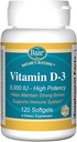 Baar Vitamin D-3 Softgels, 5000 IU, 120 Softgeles