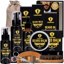 Ceenwes Upgraded Beard Grooming Kit - Kondicionér, Olej, kartáč, Comb, Balzám, Nůžky, Skladovací taška pro Vousy a Knížky, Perfect Men 's Gift