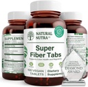 Natural Nutra Super Fiber dodatek, Promotes Stravovací a kardiovaskulární zdraví, Správa Váha, Chrání zdraví pleti, Zvyšuje srdeční zdraví a imunitní systém, Non GMO, Gluten zdarma, Vegan, 100 Vegan