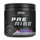 Amazing Muscle Pre Rise 124; Předcvičení Práškový dodatek s kofeinem & Beta- Alanin pro muže & Ženy 124; 25 Služení (25 Sluhy, Blueberry Pomegranate Blast)