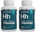 Základní prvky ® Hair Hero ™ - Vlasové vitamíny pro muže - Podpora Broad- Spectrum s 5000 mcg Biotin - 60 Počet - 30 Služeb (2-Pack)