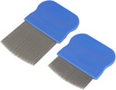 Ezy Dose Kids Lice and Eggs Comb OF 124; Péče o vlasy pro dítě, Toddler, Dospělá 124; Nerezová ocel Pin zuby 124; Balení po 2 (krátké / dlouhé)