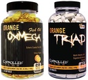 KONTROLOVANÉ LABS Celkový zdravotní Bundle, 45 Servings Orange Triad, 120 Orange Oximega Fish Oil, Muscle Building and Recovery Dodatek pro muže a ženy