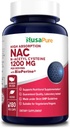 NusaPure N- Acetyl Cystein (NAC) 1200mg 180 Veggie Caps (Vegetarian, Non- GMO, Gluten Free) Bioperin