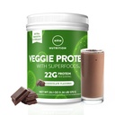 MRM Nutriční Veggie Protein se superpotravinami 124; čokoláda ochucená 124; 22g Kompletní protein 124; nad 8.8g Esenciální aminokyseliny 124; 13 superpotraviny 124; s Omega 3s a Omega6s 124; Keto Friendly 124; 30 Serings