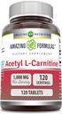 Amazing Appendias Acetyl L- karnitin dodatek 124; 1000 Mg per Serving Appendix 124; 120 Tablet dodatek CP124; Non- GMO CP124; gluten zdarma CP124; Made in USA