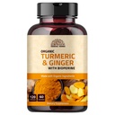 Kurkuma Zázvor s Black Pepper & Ginger 1000 mg 120 Kapsle 124; Kurkuma a zázvor dodatek s 95% Kurkuminoidy 124; Extra Strength Dodatek 124; Společná podpora Dodatek 124; Non- GMO - 120 Kapsle