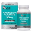 Qunol Magnesium Glycinát 300mg, 100% Glycinát Chelated Magnesium Dodatek, 90ct tablety