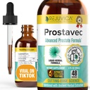 Prostavec Advanced Prostate Support Supplement - Liquid Formule pro rychlejší absorpci s Pygeum, Saw Palmetto, String Nettle + Turmeric & Damiana - Vegan, Non- GMO - 2 fl oz