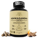 Organic Ashwagandha Root & Irish Sea Moss - 3,600 mg Ashwagandha dodatek s Black Seed Oil, & Burdock Root - Bylinný dodatek pro energii, klid, nálada, & Wellness, 120 Caps