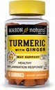 MASON Natural Turmeric s Ginger Gummies, Natural Joint Support & Antioxidant Formule, Tropická ovocná příchuť, 60 Gummies