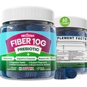 Vláknina pro dospělé, Cukr zdarma 10g Prebiotický Vláknina dodatek s trávicí enzymy, Probiotika & 100mg Betaine pro stravitelné & Gut zdraví a regulovat pohyb Bowel, Vegan, Želatina zdarma, 60ct