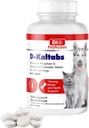 D- Kalpack Fosfor, vápník vitamin D3 doplněk pro psy a kočky, Prenatální Pet Vitamíny, Denní Pet- Tabs, Silný hřebík, Podpora zubů, 84 Žvýkací tablety