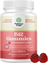 Vitamin B12 Gummie pro dospělé - Bezcukrový vitamín B12 1000 mcg Žvýkací Žvýkačky pro energii a nálady Podpora imunitního a nervového zdraví - Kosher Non- GMO & gluten Volný dodatek pro ženy a muže - 90 Počet