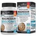 Hořčík Bisglycinát Chelated Supplement - Vysoká absorpce Hořčík Dodatek pro svalovou hmotu, Kostní a kloubní podporu, Non- Laxativní, Plně pufrované, Non- GMO, Maximální biologická dostupnost - 360 Kapsle